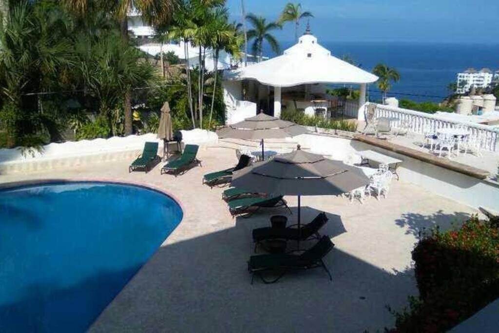 Villa Palmitas Acogedor Departamento Nivel Piscina Gigante Jardines Acapulco Ngoại thất bức ảnh